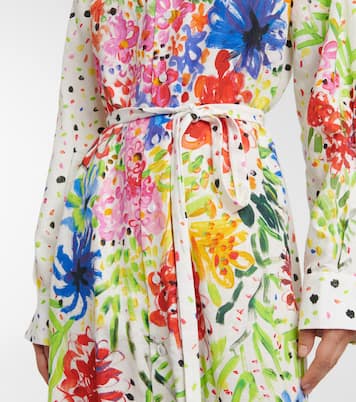 Printed linen and cotton shirt dress | Christopher Kane