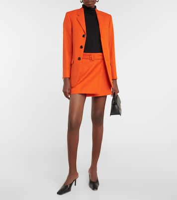 Belted virgin wool miniskirt | Ami Paris