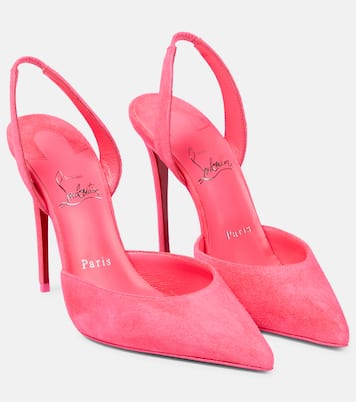O Kate 100 suede slingback pumps | Christian Louboutin