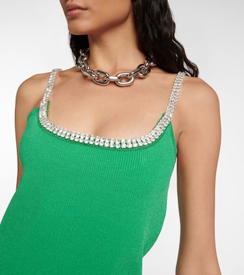 Miniabito in maglia con cristalli | Rabanne