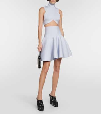 Top cropped in maglia a coste | Alaïa