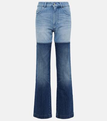 Patchwork high-rise straight jeans | Peter Do
