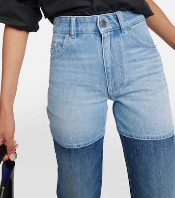 Patchwork high-rise straight jeans | Peter Do