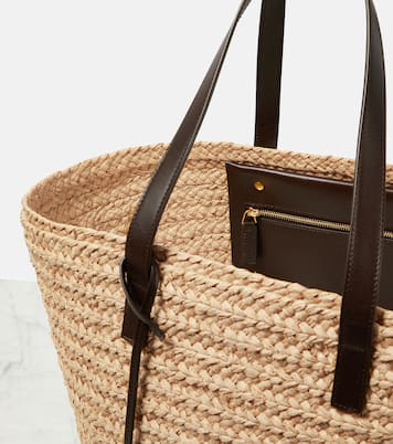 Borsa Panier Medium in rafia | Saint Laurent