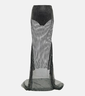 Gonna lunga in mesh con cristalli | Giuseppe di Morabito
