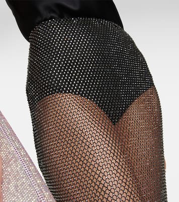 Gonna lunga in mesh con cristalli | Giuseppe di Morabito