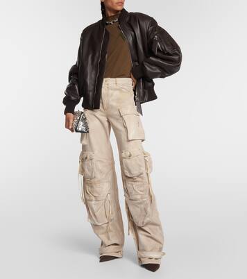 Pantalon cargo Fern à taille basse en jean | The Attico