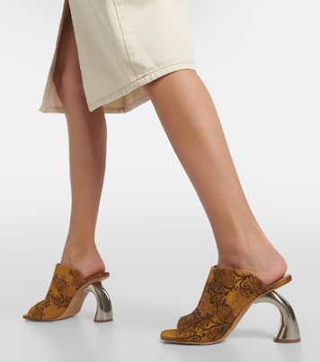 Mules en jacquard à fleurs | Dries Van Noten