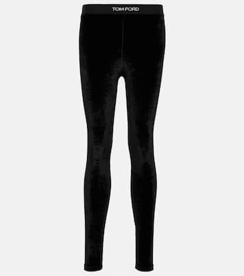 Legging en velours à logo | Tom Ford