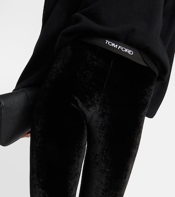 Legging en velours à logo | Tom Ford
