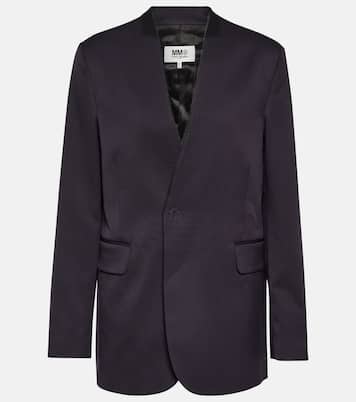 Single-breasted wool-blend blazer | MM6 Maison Margiela