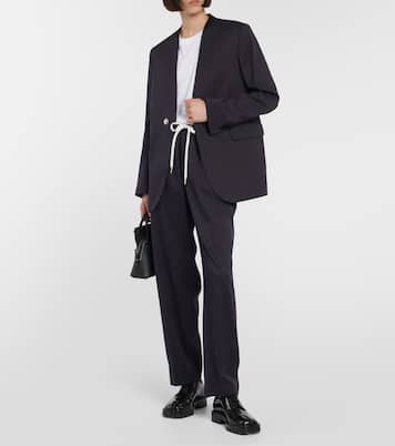 Single-breasted wool-blend blazer | MM6 Maison Margiela
