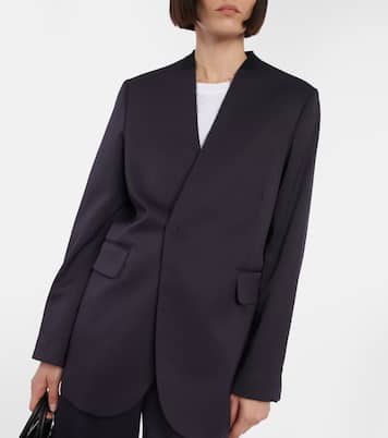 Single-breasted wool-blend blazer | MM6 Maison Margiela