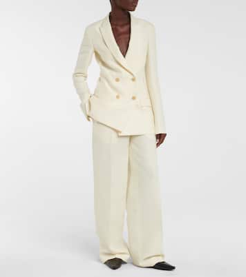 Pantalon Gordon en laine et soie | The Row