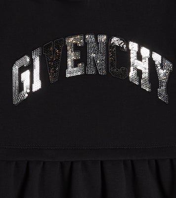 Vestido en mezcla de algodón con logo | Givenchy Kids