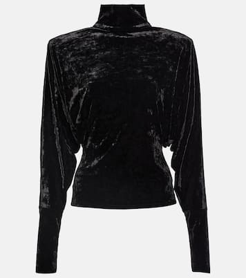 Draped velvet top  | Alexandre Vauthier