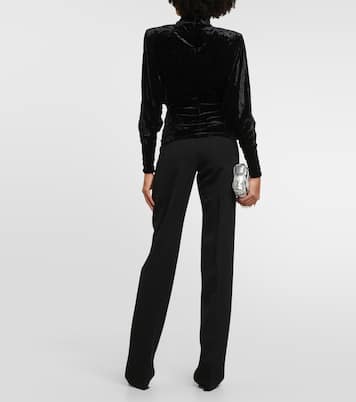 Draped velvet top  | Alexandre Vauthier