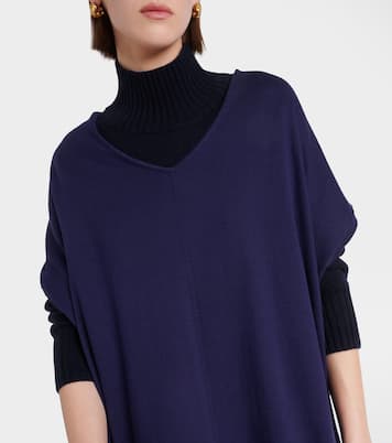 Vestido midi de algodón, seda y cachemir | Jardin des Orangers