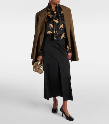 Gonna lunga in crêpe di raso | Dries Van Noten