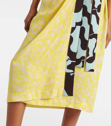 Vestido midi envolvente estampado | Dries Van Noten