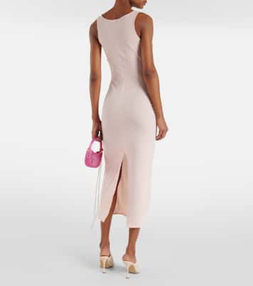 Abito midi in jersey con applicazioni floreali | Magda Butrym