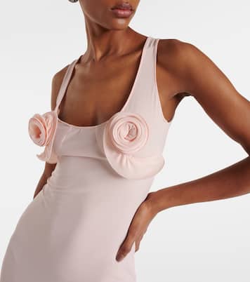 Abito midi in jersey con applicazioni floreali | Magda Butrym
