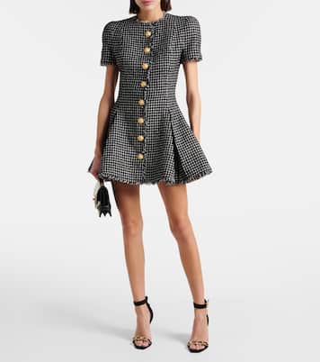 Miniabito in tweed di misto cotone | Balmain