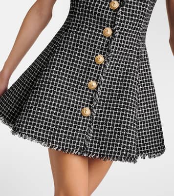 Miniabito in tweed di misto cotone | Balmain