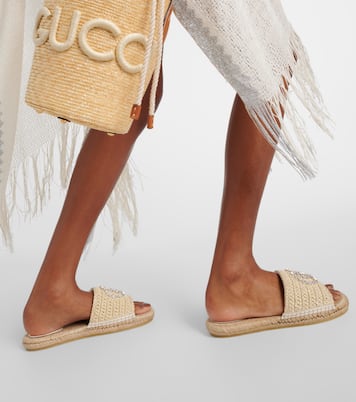 Interlocking G espadrille slides | Gucci