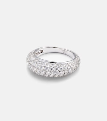 Anello Diamond Disco in oro bianco 18kt con diamanti | Kamyen