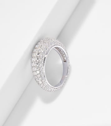 Anello Diamond Disco in oro bianco 18kt con diamanti | Kamyen