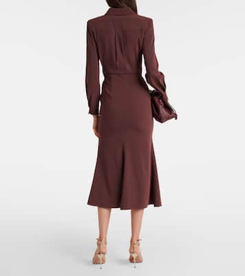 Robe midi en crêpe de satin | Roland Mouret