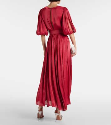 Midikleid Brennie Lurex® aus Georgette | Costarellos