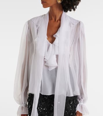 Blusa in seta con fiocco | Dolce&Gabbana