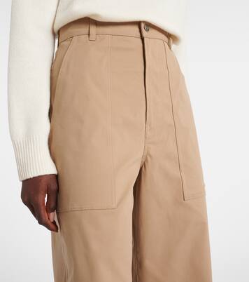 Weite High-Rise-Hose aus Gabardine | Moncler