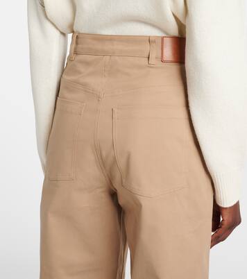 Weite High-Rise-Hose aus Gabardine | Moncler