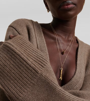 Collier Wrench Pendant Y en or 18 ct et diamants | Ileana Makri