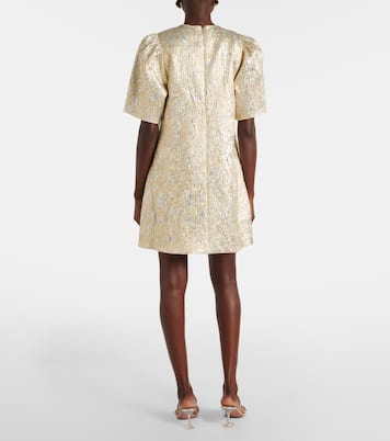 Bow-detail brocade minidress | Ganni