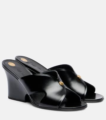 Wedge-Pantoletten Vera 80 aus Leder | Loro Piana