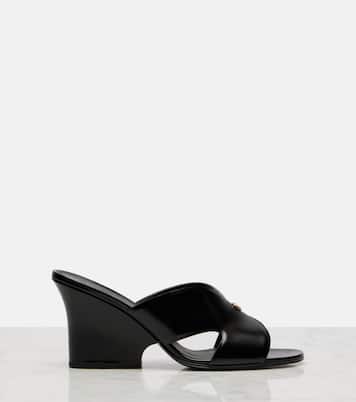 Wedge-Pantoletten Vera 80 aus Leder | Loro Piana
