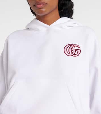 Sudadera de jersey de algodón bordada con GG | Gucci