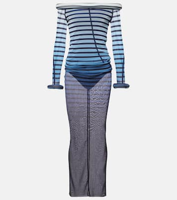 Abito lungo in tulle a righe | Jean Paul Gaultier