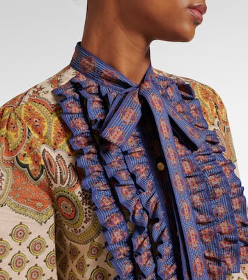 Camisa Voyage Imaginaire de algodón con volantes | Valentino