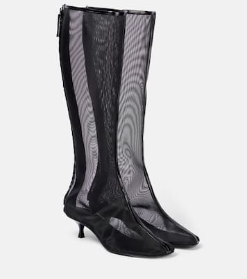 Vapour mesh knee-high boots | Christopher Esber