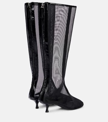 Vapour mesh knee-high boots | Christopher Esber