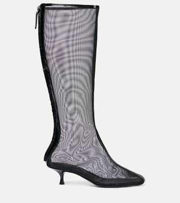 Vapour mesh knee-high boots | Christopher Esber