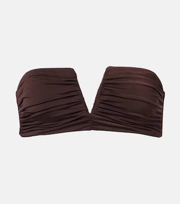 Clara ruched bandeau bikini top | Jade Swim