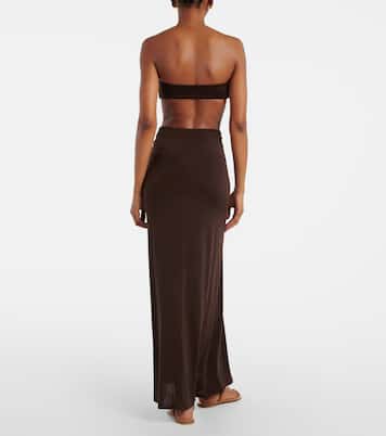Clara ruched bandeau bikini top | Jade Swim