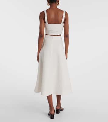 Top cropped Faxon in jacquard | Veronica Beard