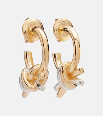 Knot 18kt gold and sterling silver earrings | Bottega Veneta